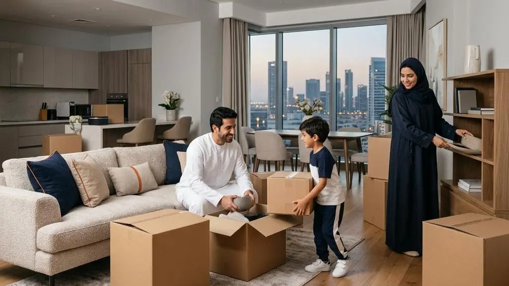 Bright modern apartment interior.