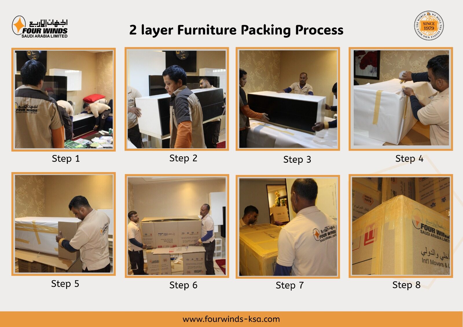 Two-layer furniture packing