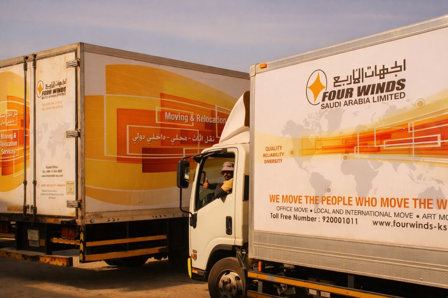Four Winds Saudi Arabia 4-meter moving truck used for local moves